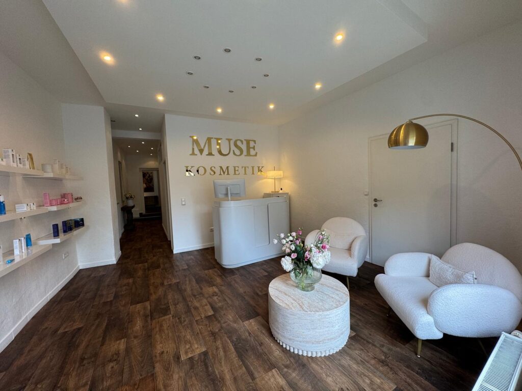 Empfangsbereich und Rezeption bei MUSE Kosmetik