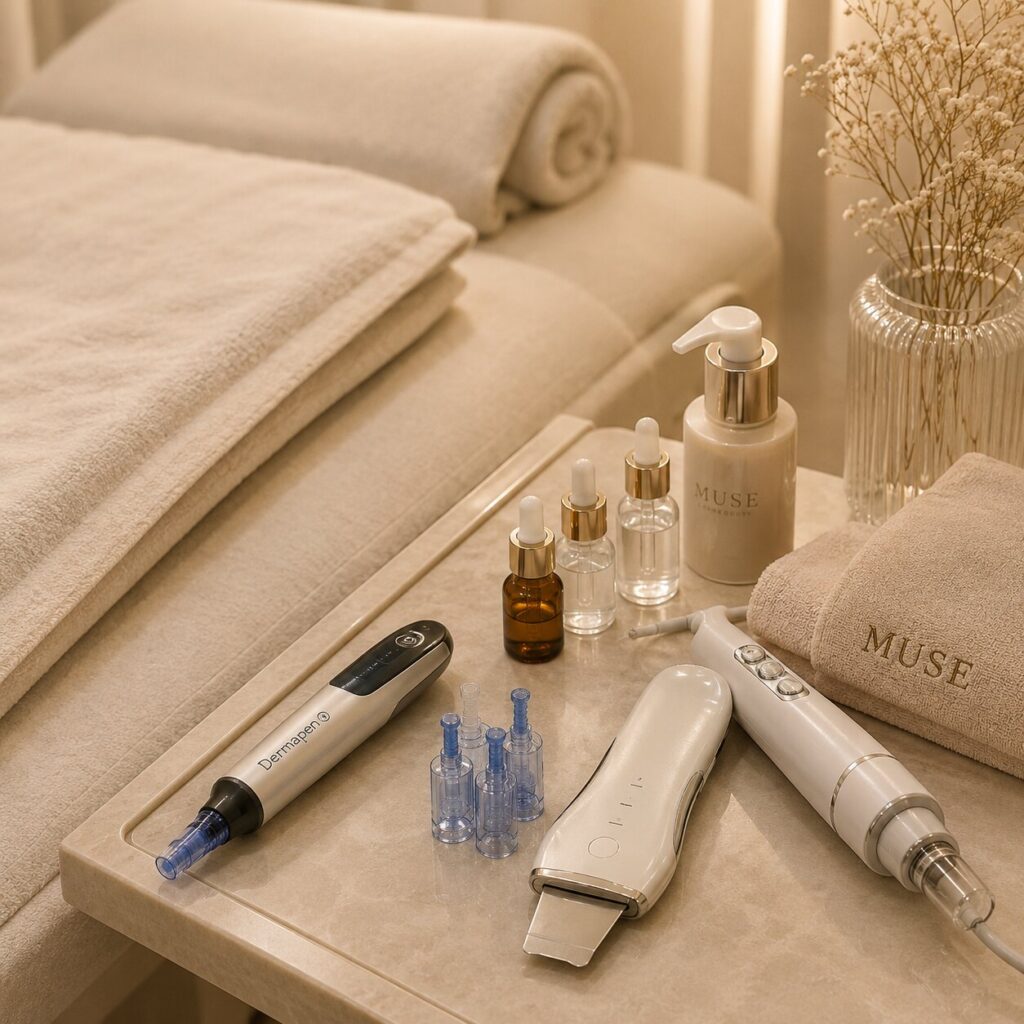 professionelles Equipment für die Gesichtsbehandlung bei MUSE Kosmetik